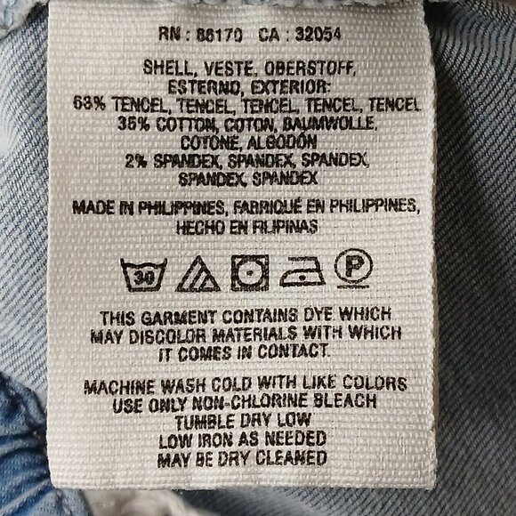 Cartonnier Chambray Paperbag Trousers Blue with Belt Size Medium - Picture 9 of 9